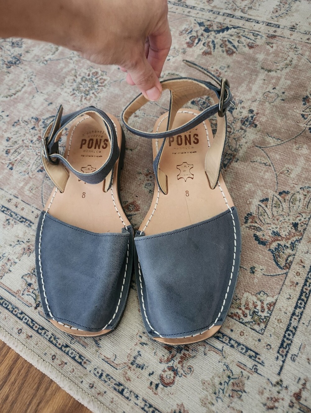 Pons Size 8 Blue With Ankle Strap